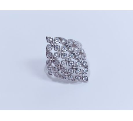 Prsteň striebro 40178